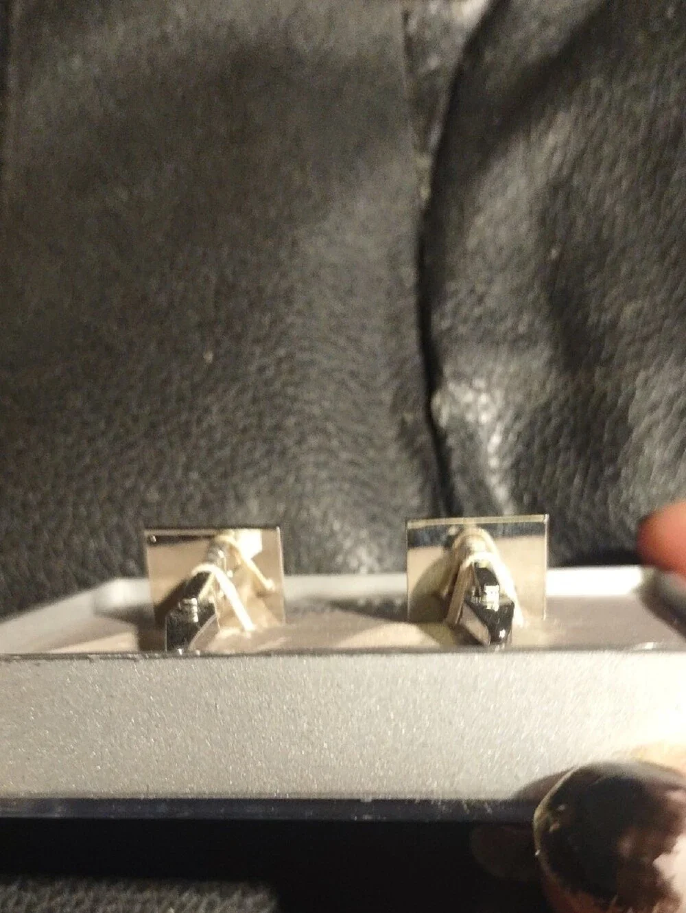 Kenneth Cole Reaction Silver Woven Square Cuff Links